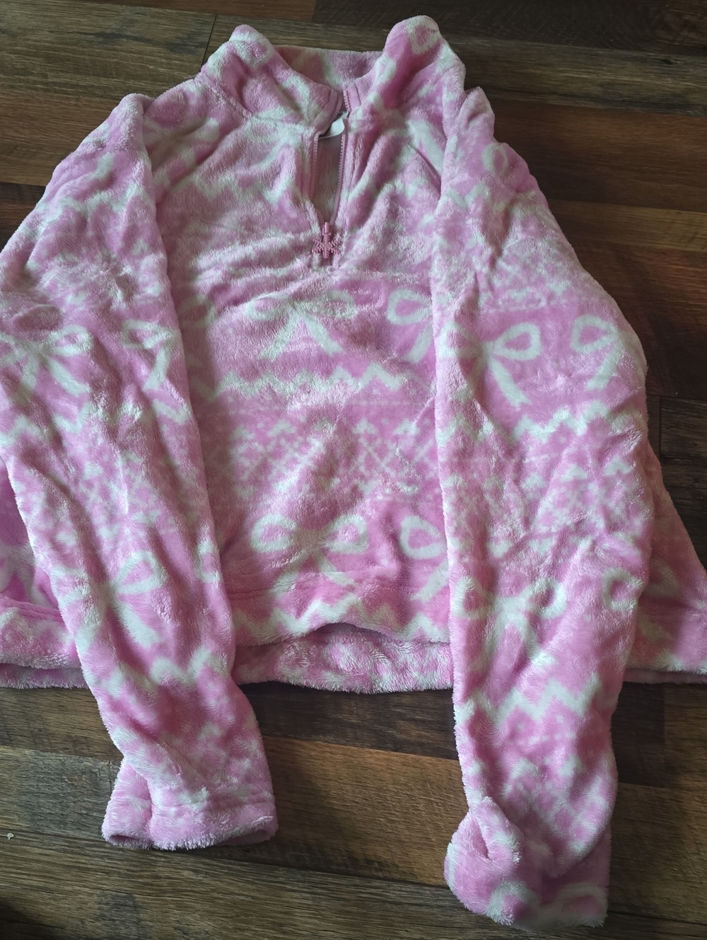 Pink Fleece Pullover Jacket